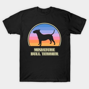 Miniature Bull Terrier Vintage Sunset Dog T-Shirt